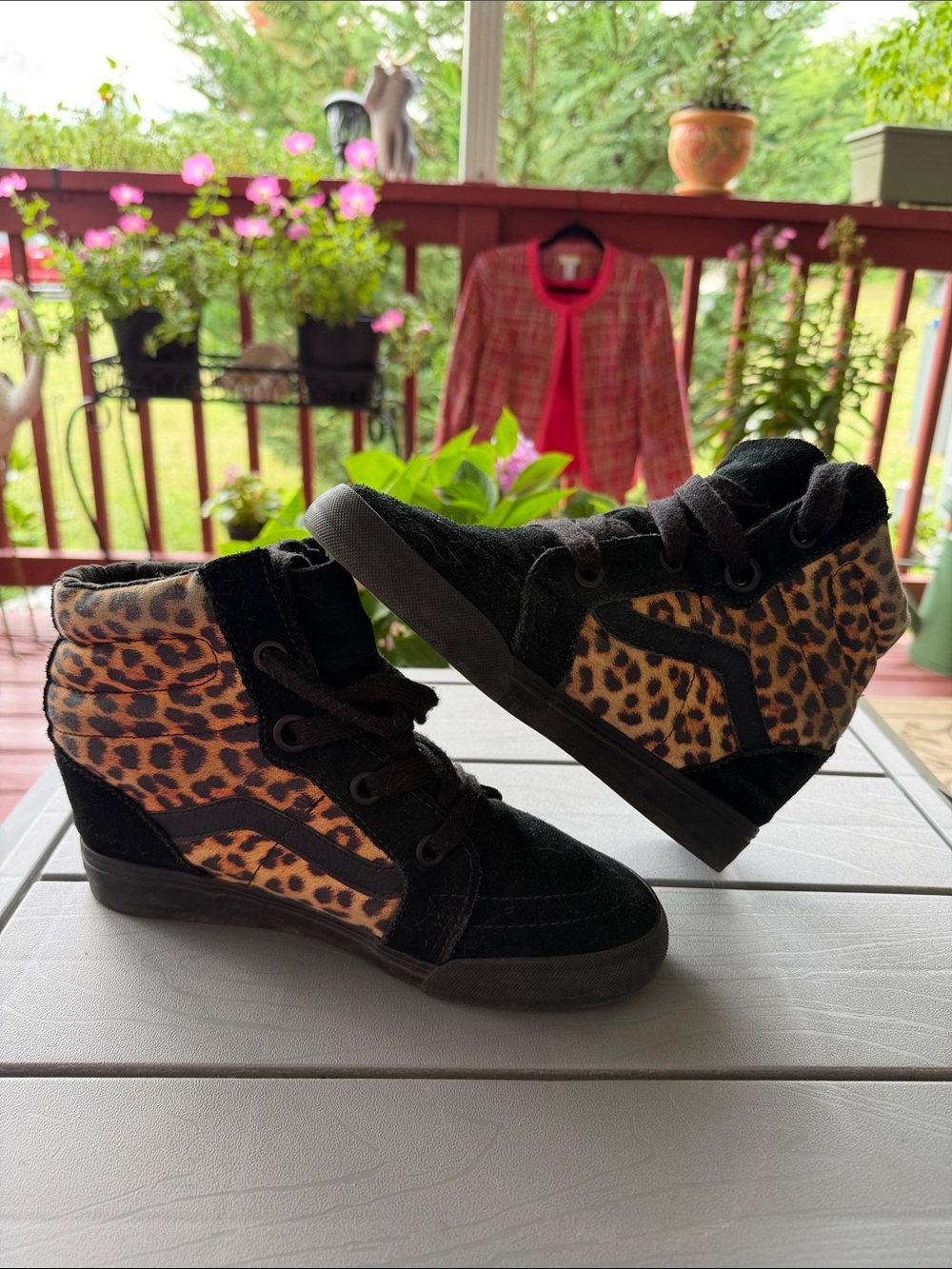 Vans Leopard Print Wedge Sneakers
